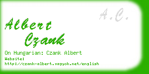 albert czank business card